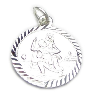 Saint Christopher sterling silver pendant only .925 x 1 St Christophers.