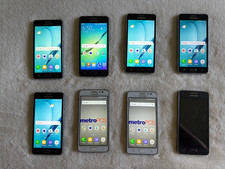 Lot of 8 Samsung Android Smartphones- For parts