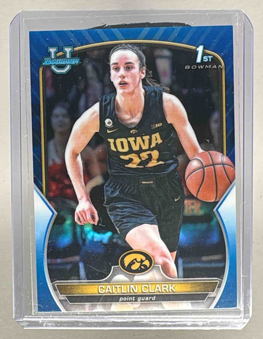 Caitlin Clark 2022 Bowman Chrome University #50 Blue Refractor 176/199