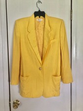 Vintage linen blend Talbots blazer 80s