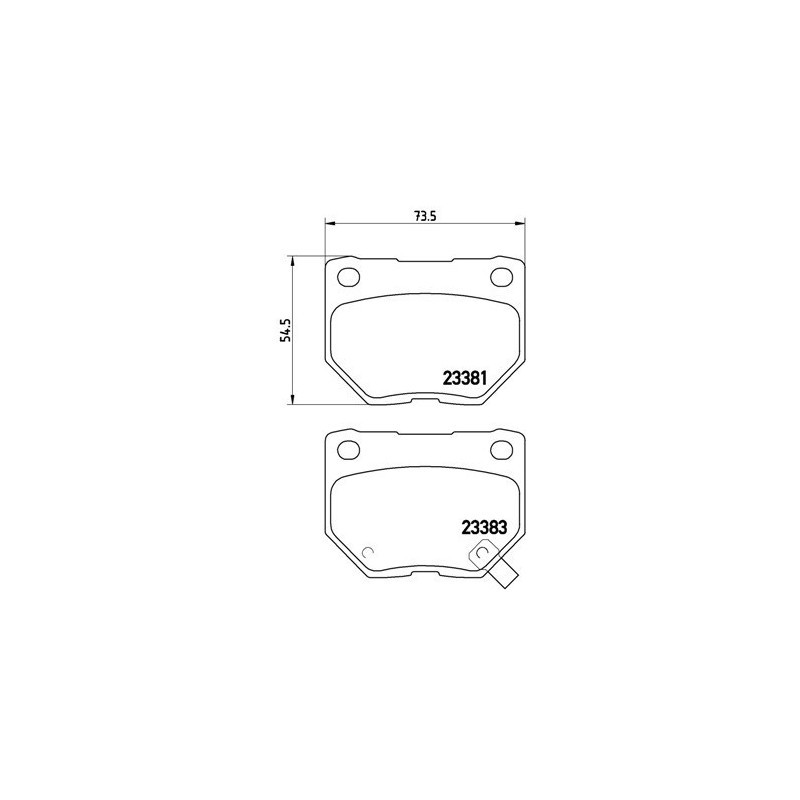BREMBO P 78 016 Brake Pads Set Rear for Subaru Impreza