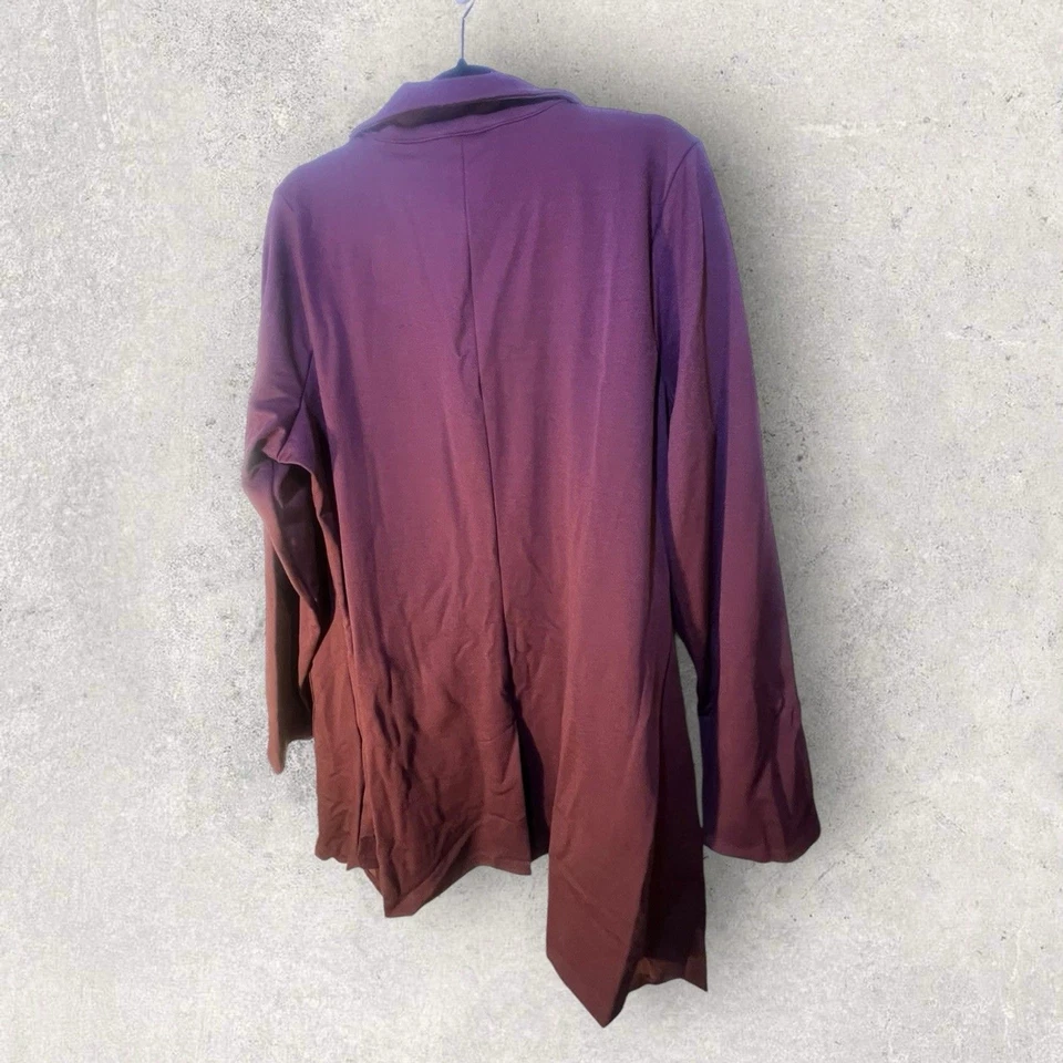 Blazer Lularoe 2XL Gwen Relajado Granate Sólido Nuevo con Etiquetas Foto 3 de 4