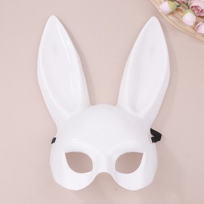 1Pc Half Face Rabbit Mask Halloween Mask Masquerade Party Rabbit Ears Masks