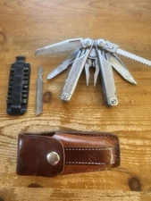 Leatherman Surge w/ Leather Sheath Extra Bits / File - Upgraded Pliers Head