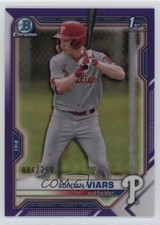 2021 Bowman Draft Chrome Purple Refractor 86/250 Jordan Viars #BDC-132 0nr3
