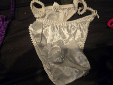 satin string bikini thong size 7