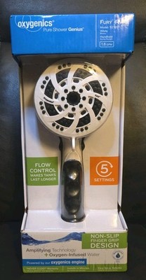 NEW Oxygenics Fury RV Handheld Shower #92789 White 1.8 GPM 5 Settings Flow Contr