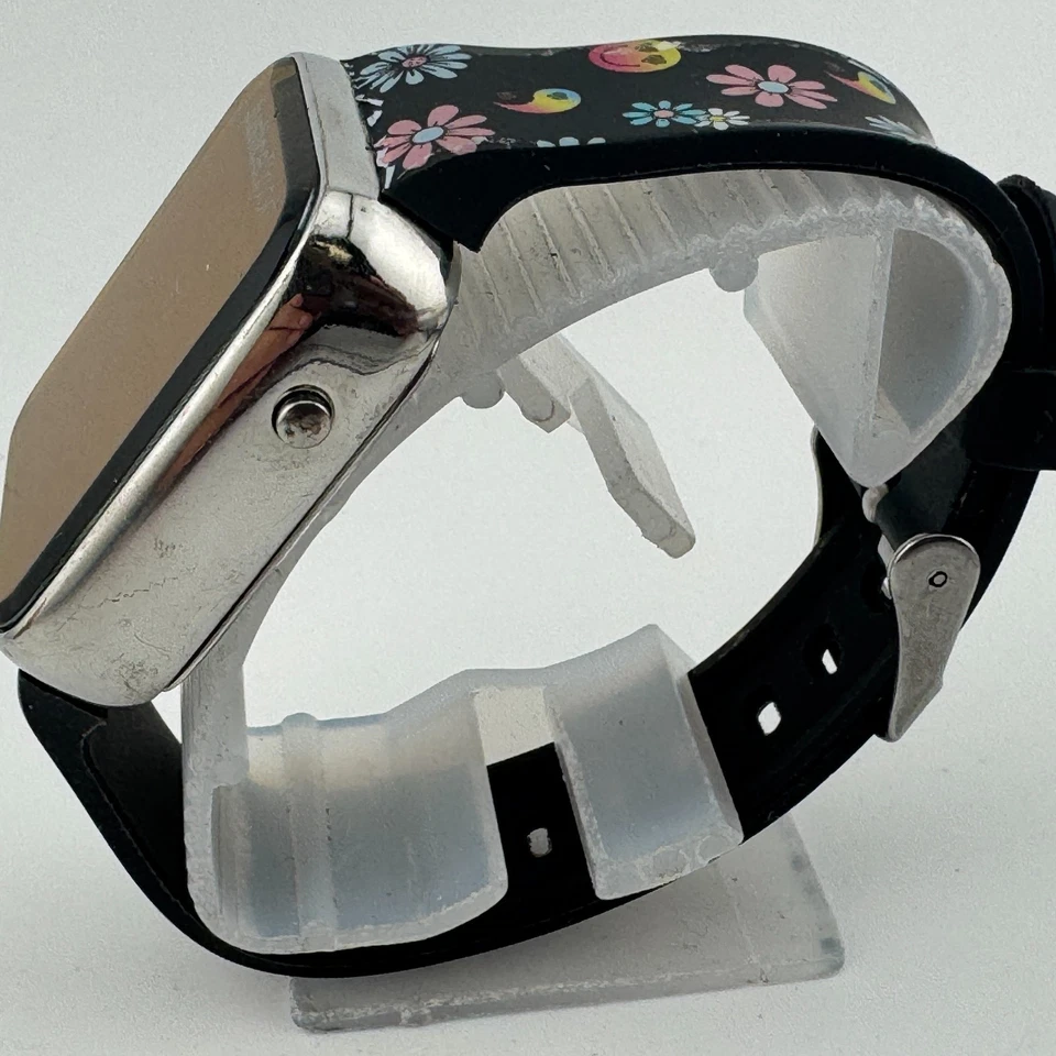 Reloj de Cuarzo Digital Justice Sport Azul LED Unisex Plateado Rectángulo Batería Nueva Foto 4 de 4