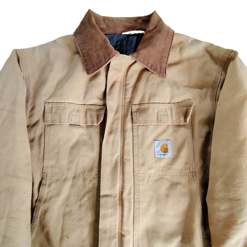 Vintage 90s Carhartt Artic C03 Quilted Brown Duck Jacket Men's XL Made in USA image 2