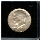 1964 KENNEDY HALF DOLLAR, 90% SILVER, US MINT