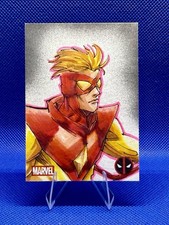 Marketplace image: 2026 Topps Chrome Marvel Deadpool Pyro Sketch Card By Don Mark Noceda DMN 1/1 NM