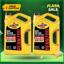 [FASH SALE] Pennzoil High Mileage Full Synthetic Motor Oil 5W-20 5QT (2 pack) 36.75 per gallon