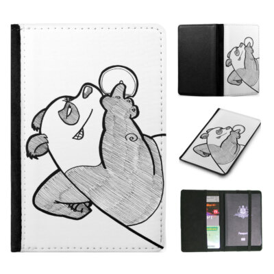 PASSPORT ITINERARY ORGANIZER|CUTE PANDA SKETCH DRAWING ART #2