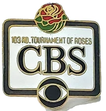 Rose Parade 1992 CBS Broadcasting 103rd Tournament of Roses Lapel Pin