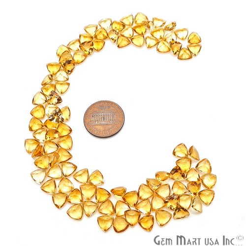 AAA Natural Citrine Precious Stones Trillion 7mm Loose February Birthstone - Picture 7 of 39