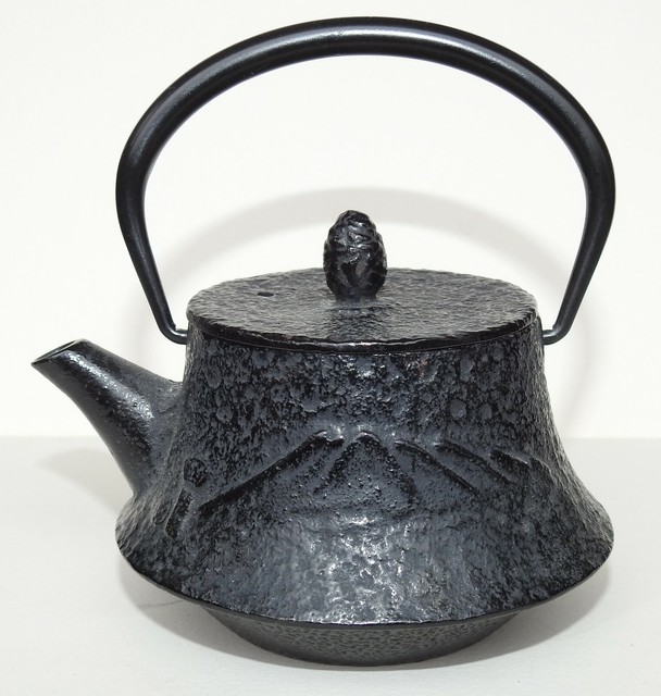 Antique small 5" Japanese Cast Iron Teapot w/ Aluminum Infuser for Stove Signed eBay