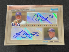 CHRISTIAN MONTGOMERY JOHN SIMMS 2010 Bowman Chrome USA DUAL AUTO RC #469/500
