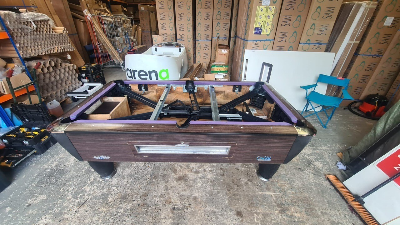 2nd Hand 7FT SAM Magno American Pool Table Ex Commercial Slate Bed