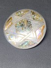 TAXCO 925 STERLING SILVER ABALONE INLAY STAR OF DAVID MOGEN DAVID BROOCH/PENDANT
