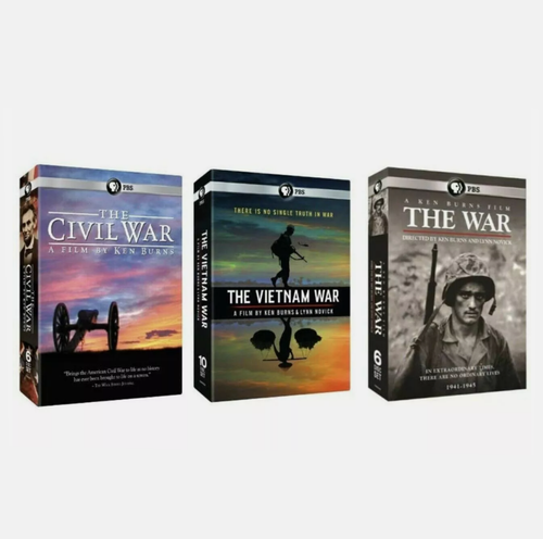 Ken Burns War Film Collection: The Civil War+The Vietnam War+The War - Brand New