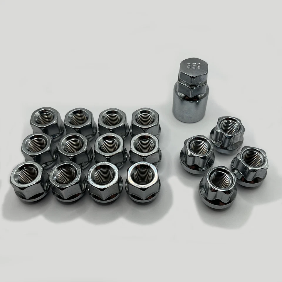 Tuercas de rueda abiertas (zinc) M12x1,5 x 12 + cerraduras para Honda Odyssey Prelude S2000 Foto 2 de 4