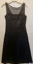 Onyx Nite Little Black Dress lined Size 10 Glitter Shiny Sleeveless Wedding EUC