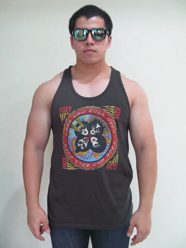 Kiss Rock n Roll Over Metal Rock T-Shirt Tank Top Men's Graphic Tee M,L,XL New