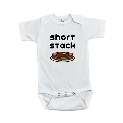 Short Stack Baby Bodysuit - Laughing Giraffe - Size 18-24 M - Pancake Pun