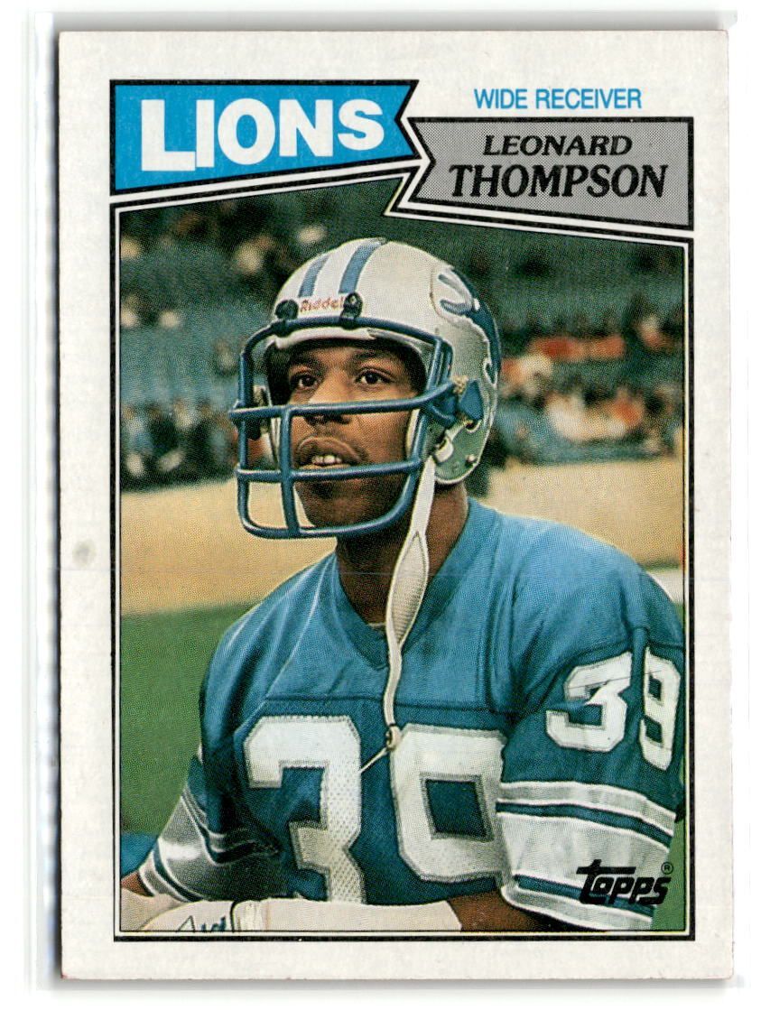 1987 Topps Football #322 Leonard Thompson Detroit Lions | eBay
