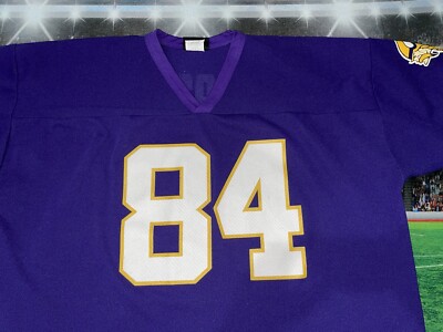 Vintage 90s Minnesota Vikings Randy Moss #84 Purple Logo Athletics