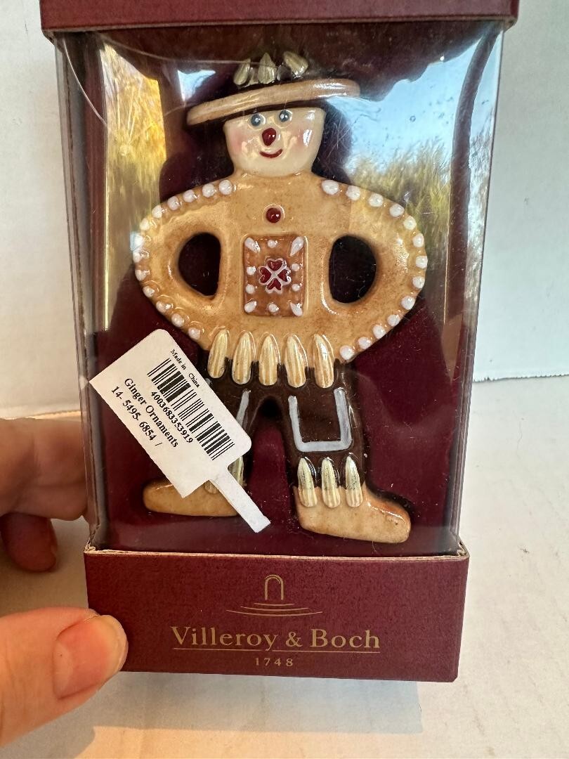Villeroy & Boch 1748 Christmas Ornament Ginger Snowman Scarecrow NIB eBay