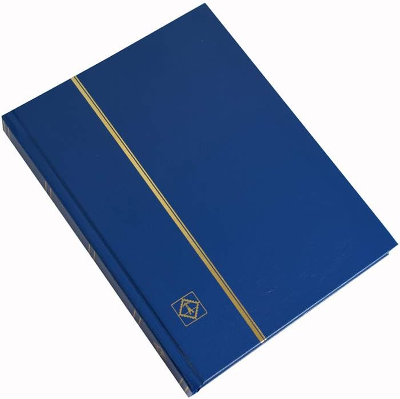 Stamp Album Stockbook by Lighthouse 32-Black Page Stamp Stock Book LS2/16 Blue (
