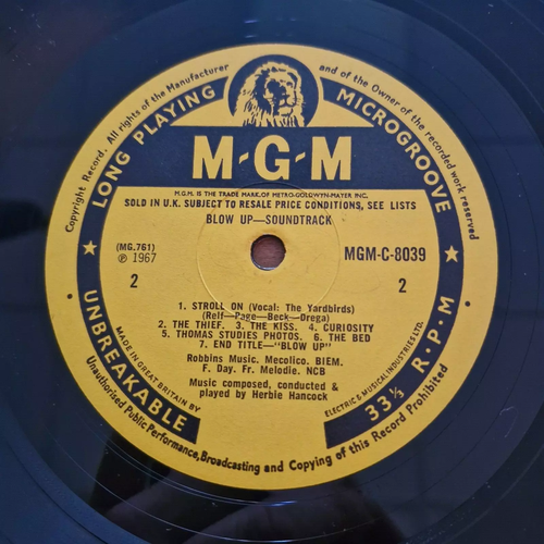 HERBIE HANCOCK Blow-Up VINYL SOUNDTRACK OST MGM UK 1967 LP SUPERB SLEEVE! - Picture 5 of 6