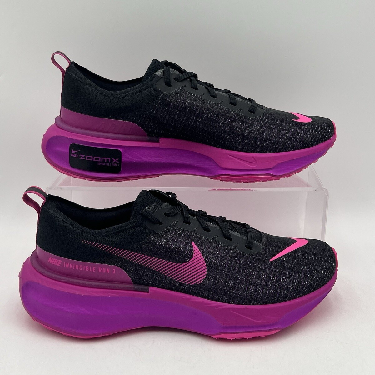Mens Size 11.5 Nike ZoomX Invincible Run FK 3 Black Fuchsia Mens Size 11.5 Nike ZoomX Invincible Run FK 3 Black Fuchsia