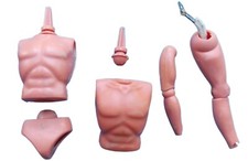 1975 LONE RANGER 10" gabriel Indian figure -- RED SLEEVES -- BODY PARTS ns