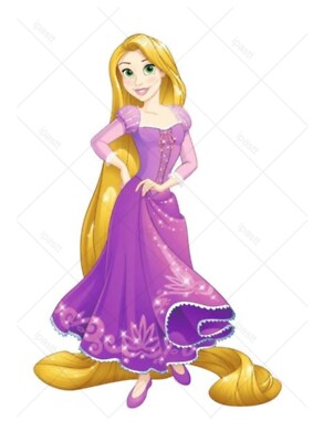 3'',4'',5'',6'' Vorgeschnitten Rapunzel Essbar Kuchen Topper