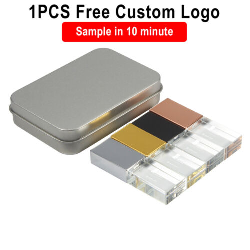 Metal Gift Box USB Flash Drive 8G Real Capacity Pen Drive Free Logo Thumb U Disk - Afbeelding 1 van 25