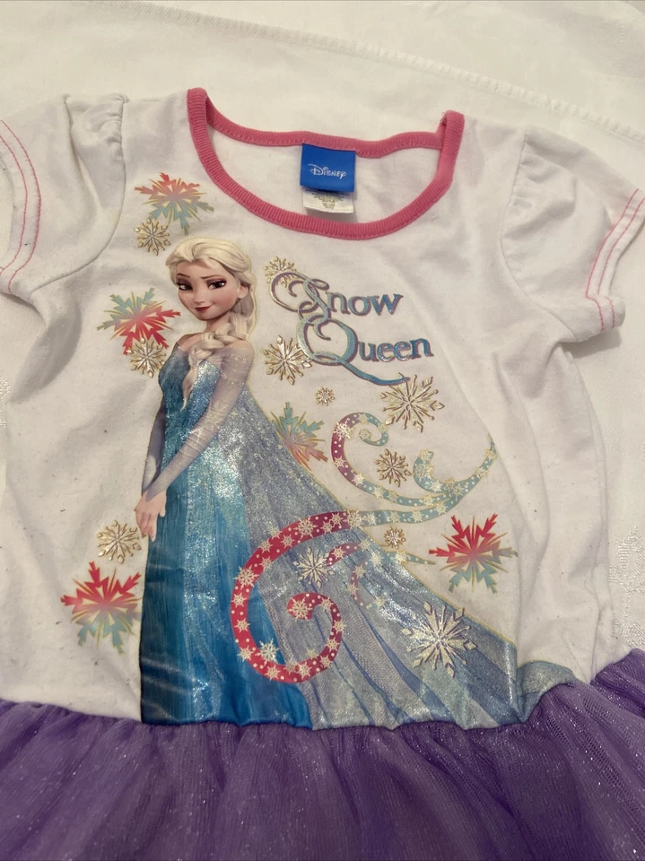 Niñas Disney Princesa Frozen Elsa Reina de las Nieves Fiesta Divertido Disfraz Vestido S Foto 2 de 4