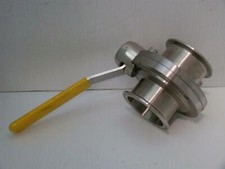 Top Flo 304 Stainless Steel 2-1/2" SS Butterfly Valve Tri-clamp