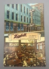 Vintage Souvenir Advertising Postcard Chicago The Berghoff Restuarant Adams St