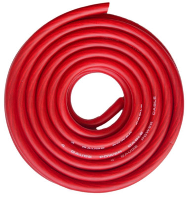 50 Feet 4 Gauge OFC COPPER Red Flex Power Wire Strands High Voltage Marine Cable