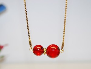 Authentic Amber Pendant Genuine Caribbean Red Amber Gold Plated Japanese Chain