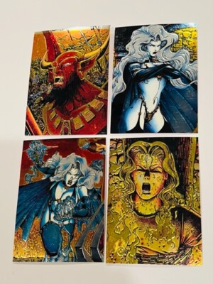 Lady Death Comic Trading Cards Lot Chromium Chaos Cryptic Chrome Pulido 1994 L11