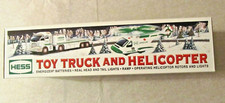 2006 Hess TOY TRUCK AND HELICOPTER W/Real Lights, Ramp, and Rotors  NIB