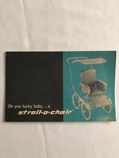 Vintage 1968 Rex Stroll-O-Chair Manual Instruction Product Booklet VG