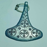 CIRCA 900 - 1100 AD VIKING ERA NORSE SILVERED ODIN'S AXE AMULET