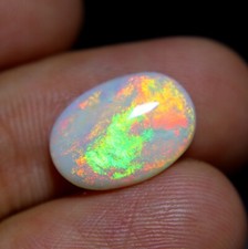 3.00 Carat Natural Australian Opal Smooth Cabochon Loose Gemstone 15X10X3MM Oval
