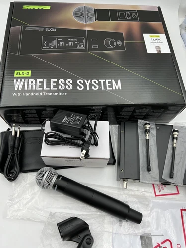 New Handheld Wireless Vocal System w/ SM58 Microphones Express SLXD4/SM58 Shure - Picture 2 of 8