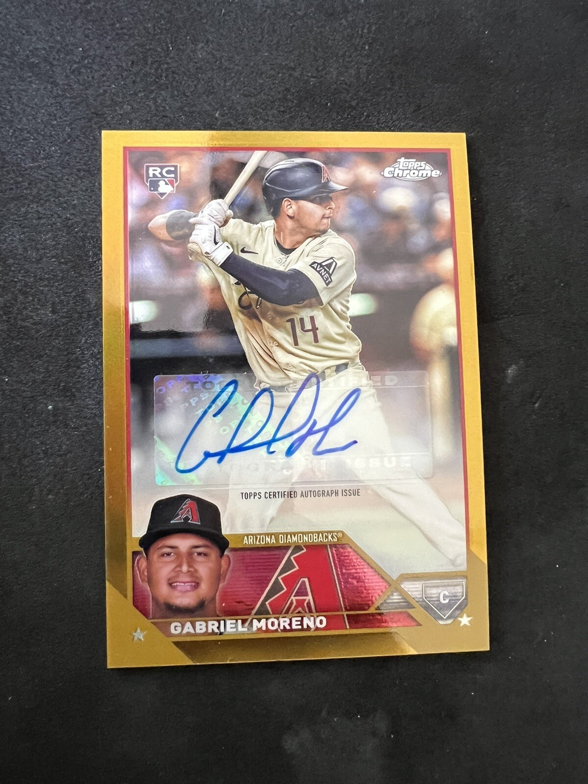 GABRIEL MORENO 2023 Topps Chrome Update Rookie RC Gold Auto Refractor #46/50