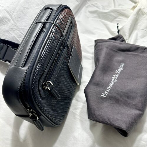 $1695, nuevo con etiquetas bolsa de viaje tela de pellets Zegna, bandolera - Imagen 3 de 24